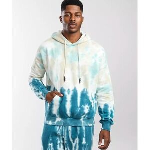 ELEVENPARIS Sweatshirt Mens Medium Blue Tie Dye‎ Baggy 90s Retro Contemporary